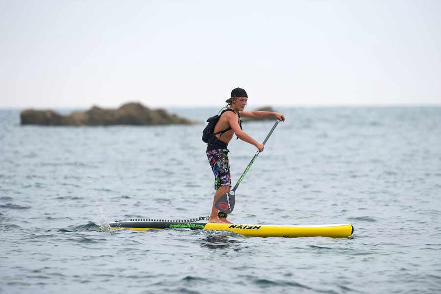 Aaron paddle boarding in 2012