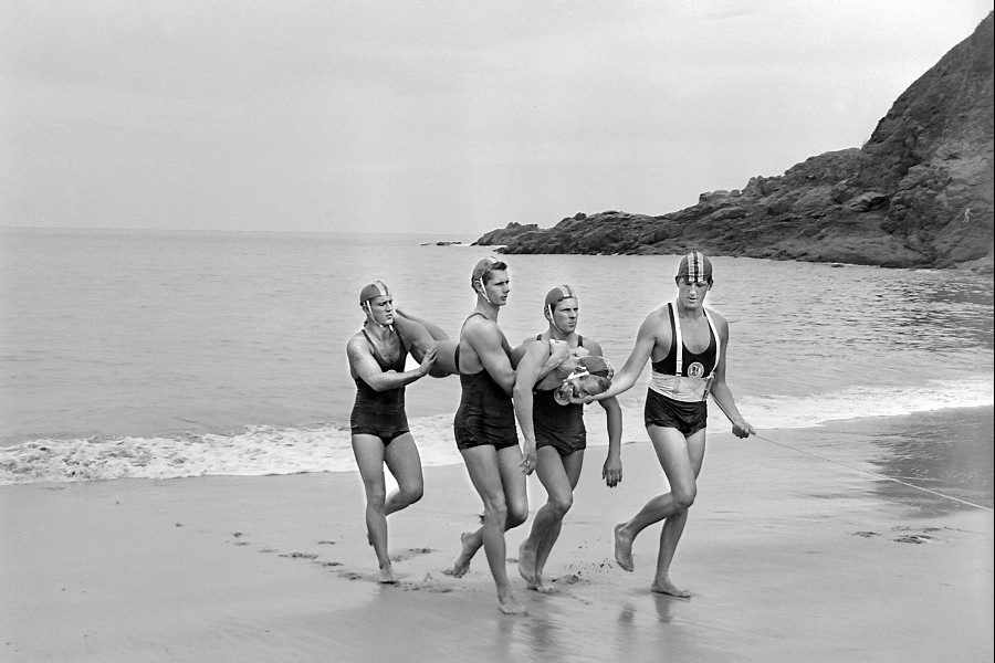 Jersey Lifeguard Club put on a demonstration for the Australian High Commissioner in 1961