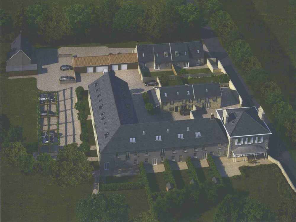 An overhead computer generated view of how Highstead Farm would look if the proposed plans were approved
