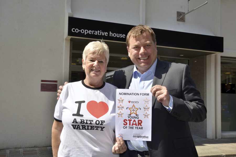 Joining forces: Sandra Auckland of Variety and Colin Macleod of the Co-operative Society