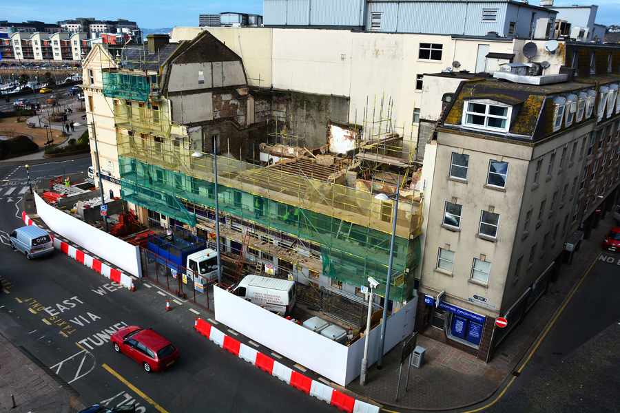 Islanders have been used to seeing scaffolding at The Southampton Hotel over the last 12 months