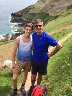 Gary and William training on Jersey's cliff paths