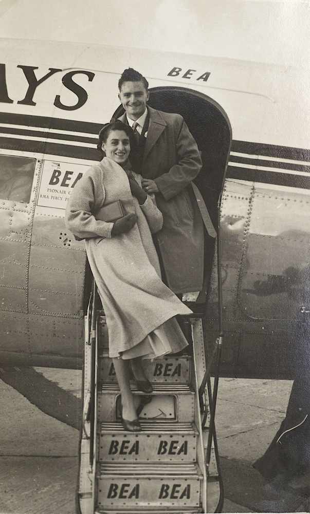 The young couple leaving for their honeymoon in London and south Wales