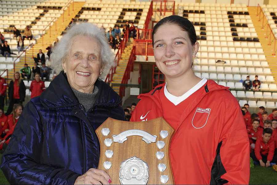 Sara Luce won JFA Centre of Excellence's Sid Guy Award earlier this year