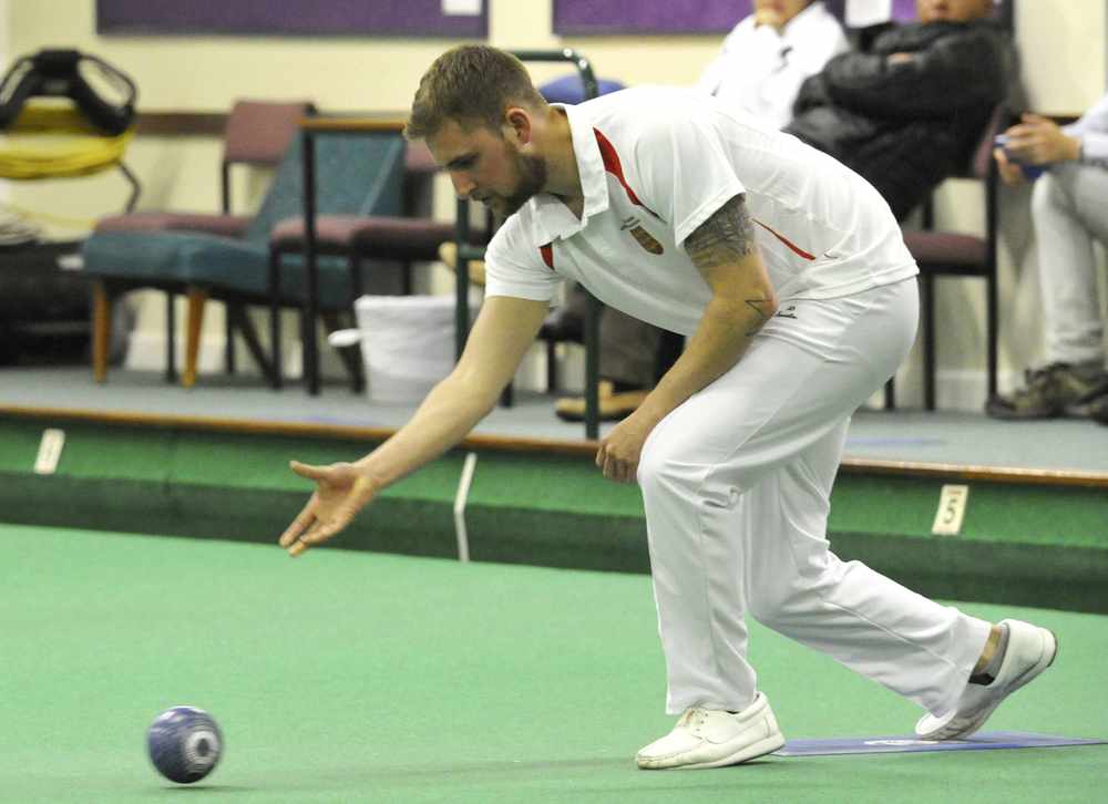 Jersey's Scott Baxter in action in the men's singles final. Picture: TONY PIKE