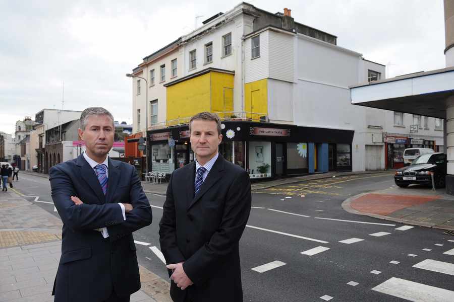 Le Masurier's managing director Brian McCarthy and chartered surveyor Ben Ludlam, who says the report is not worth the paper it's printed on