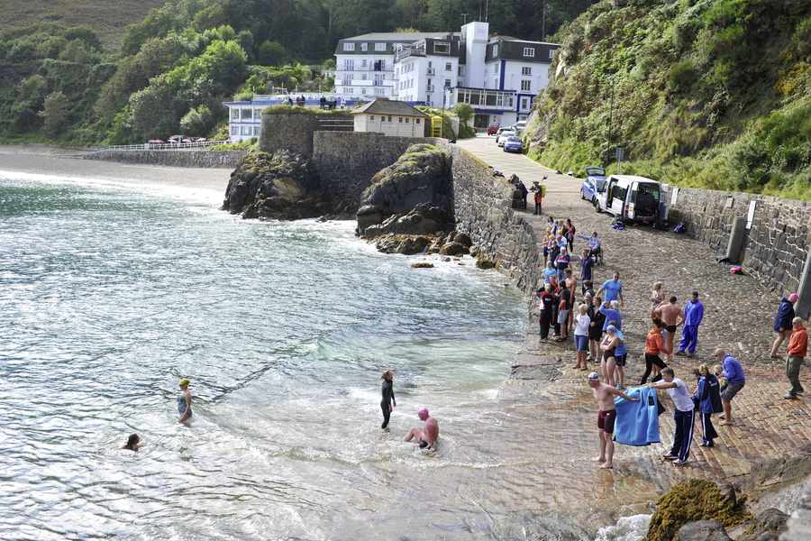Swimmers at Bouley Bay