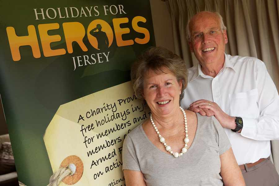 Dawn and Richard Woodhouse, the founders of Holidays for Heroes Jersey