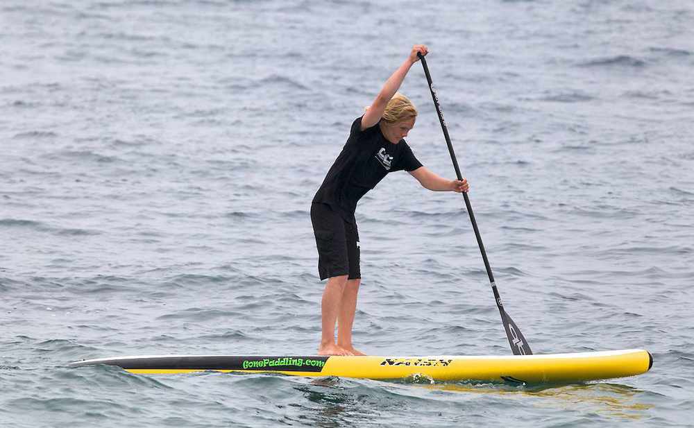 Aaron competing in the five-mile El Tico Heritage Paddle race in 2013