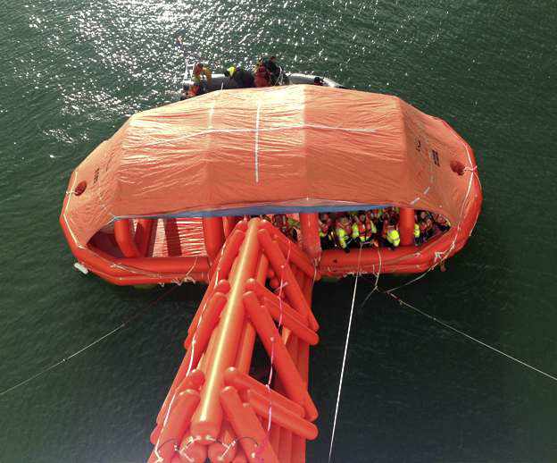Staff have tested the lifeboats onboard the ship