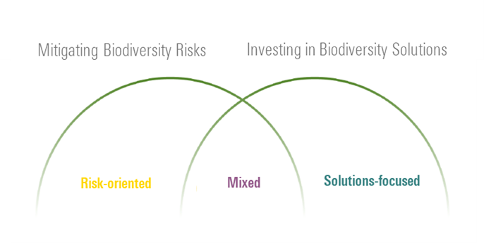 graphic of three types of biodiversity funds