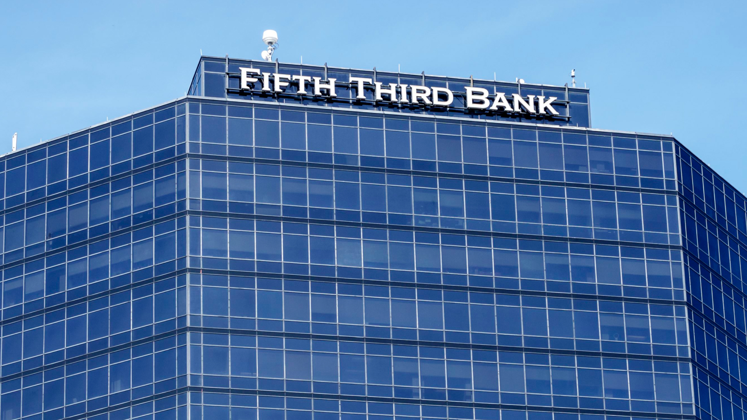 The Fifth Third Bank logo on building exterior.