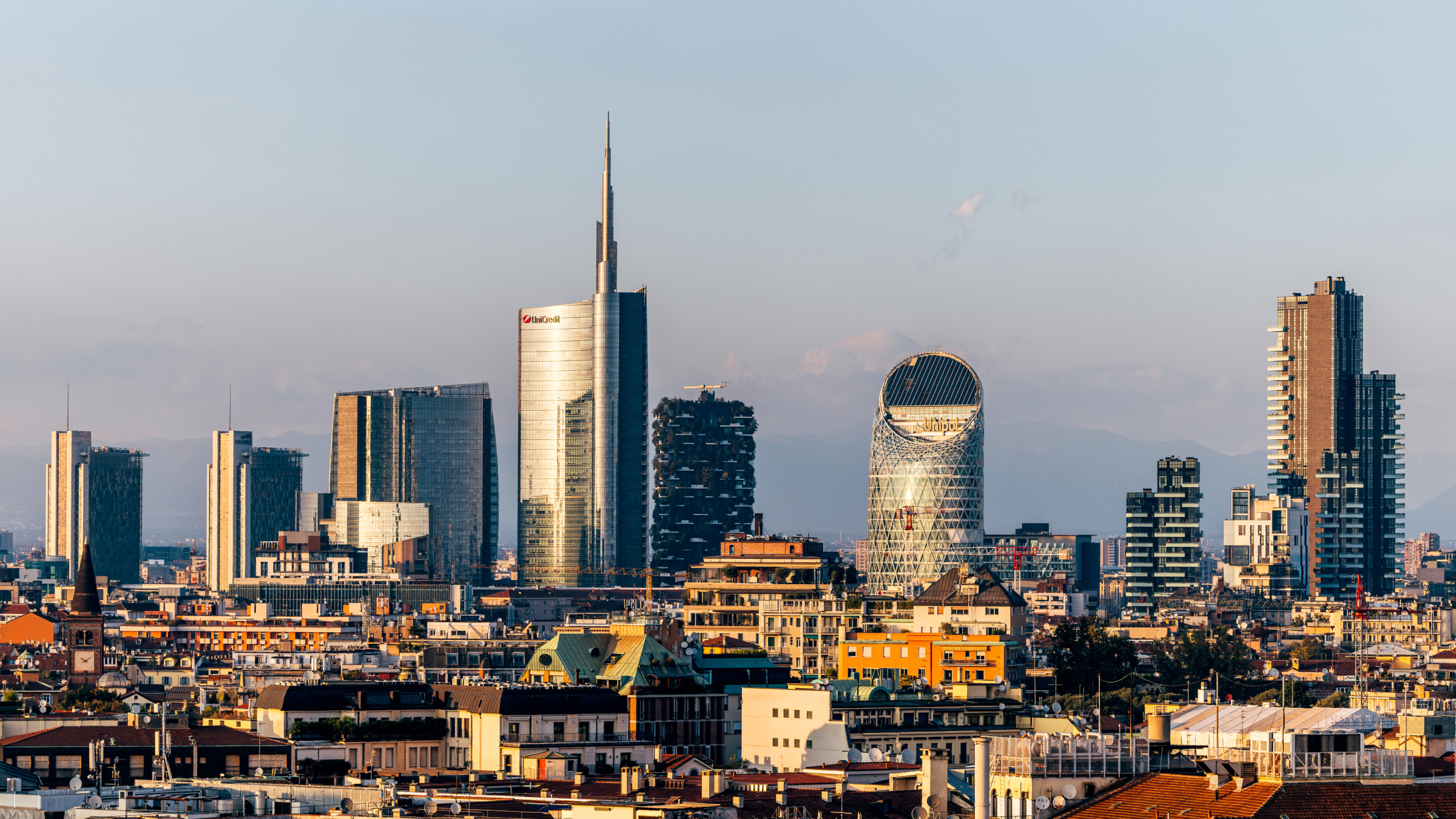 Il business district di Porta Nuova a Milano, in Italia.