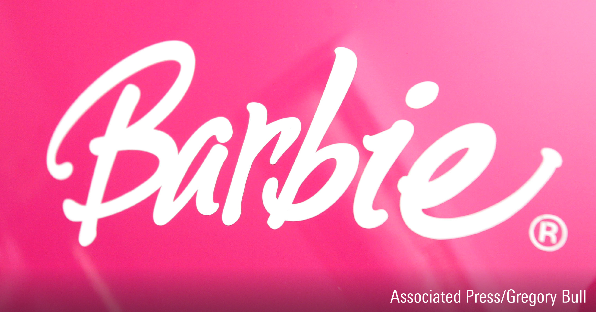 Barbie logo is seen on a car.