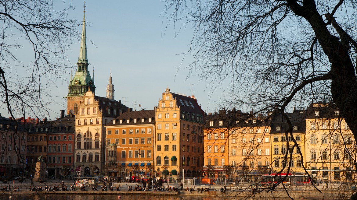 A view of Gamla Stan, the old city, is seen from across the water