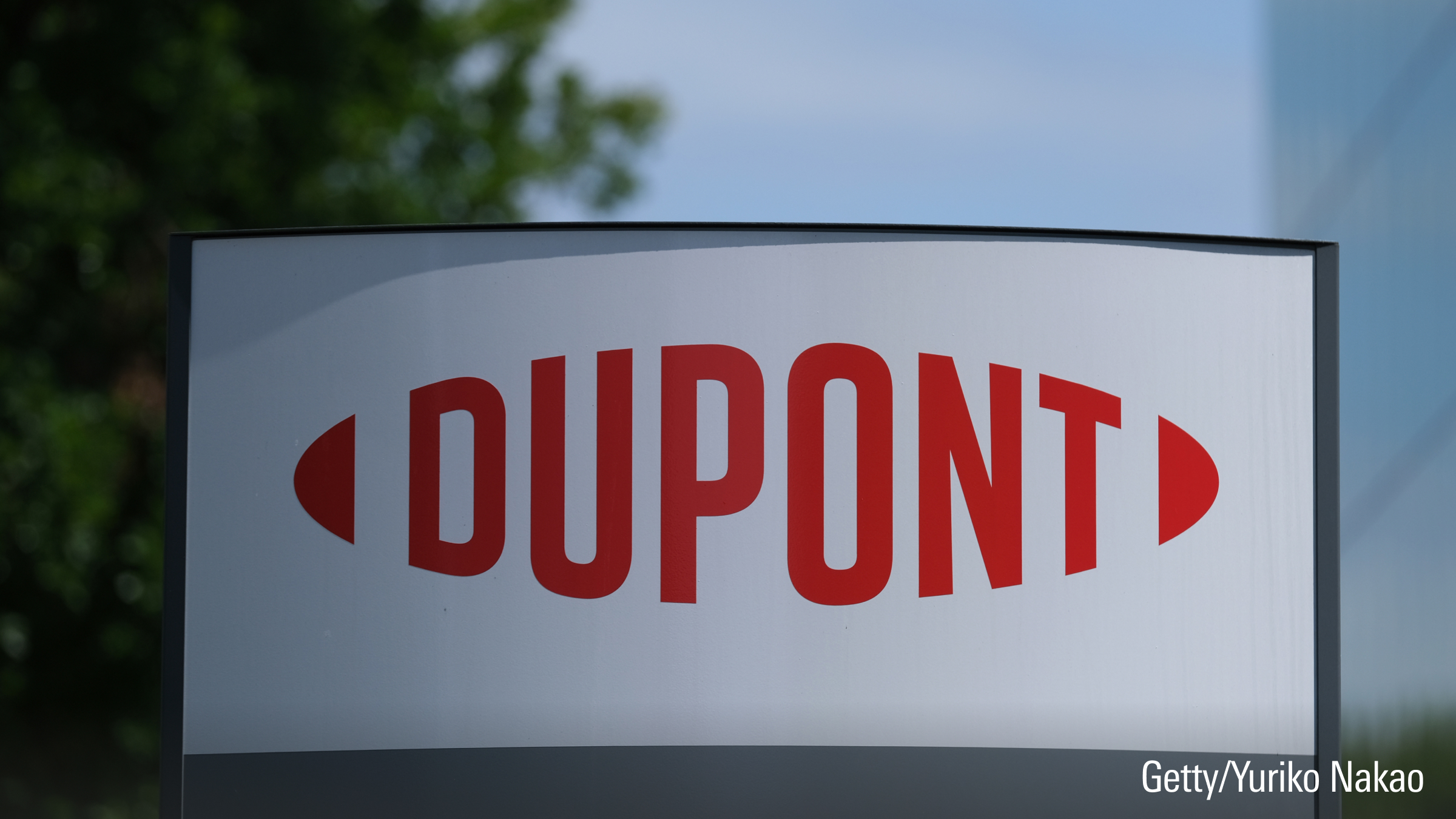A logo of DuPont is pictured outside the DuPont Industrial Biosciences' facility.