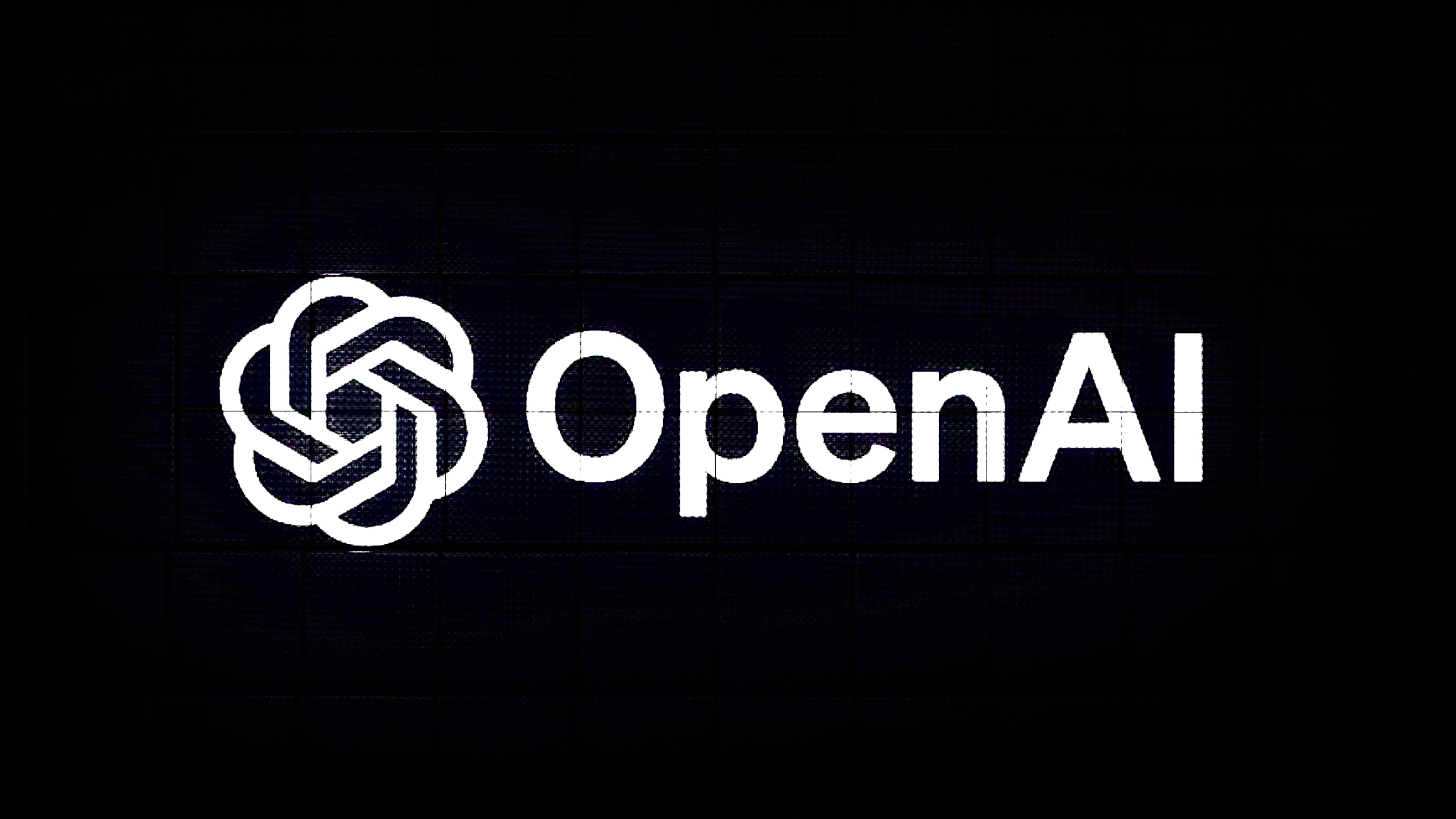 The OpenAI logo is displayed on a smartphone screen.