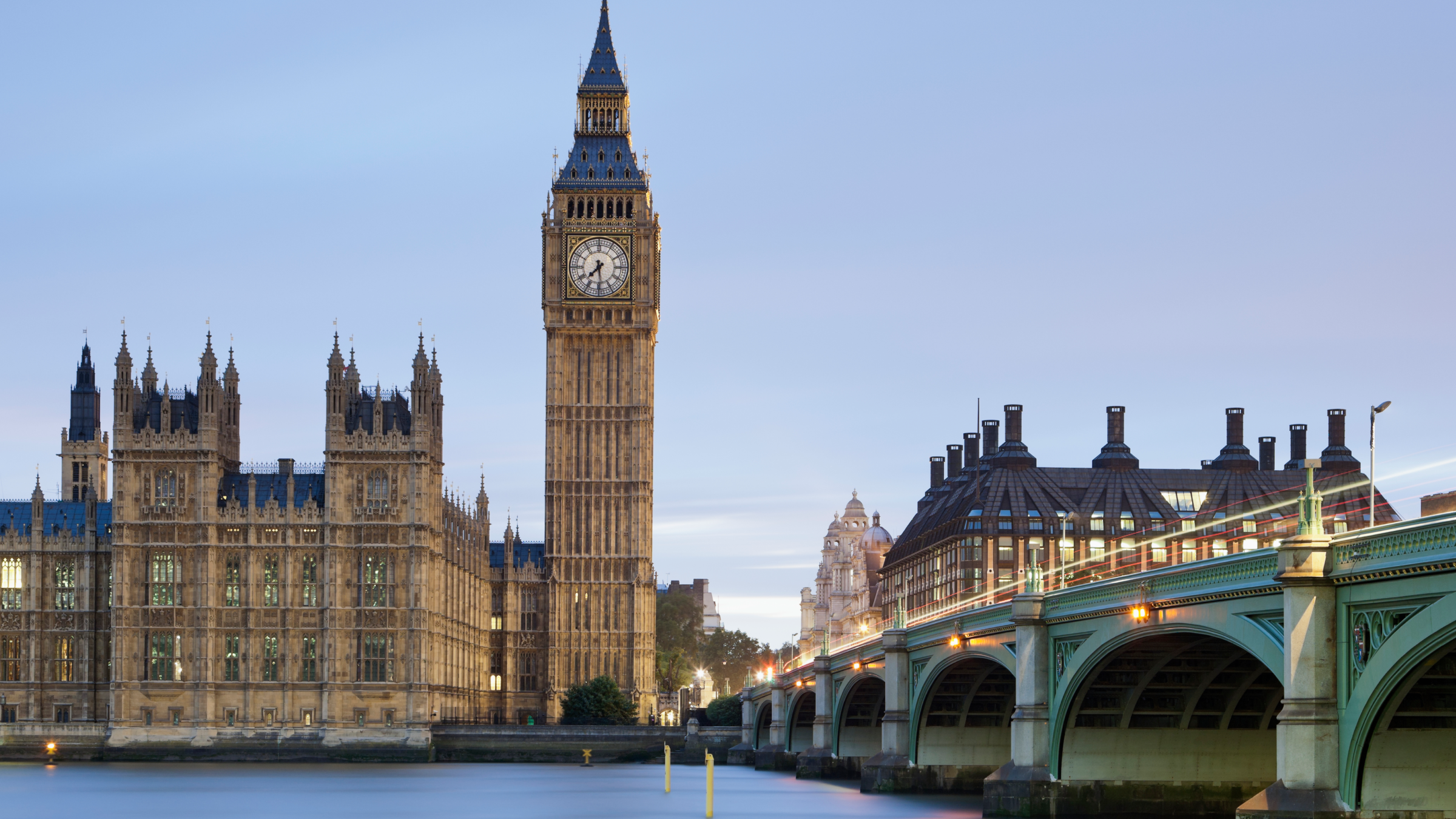 The Houses of Parliament, the Palace of Westminster and clock tower aka Big Ben
