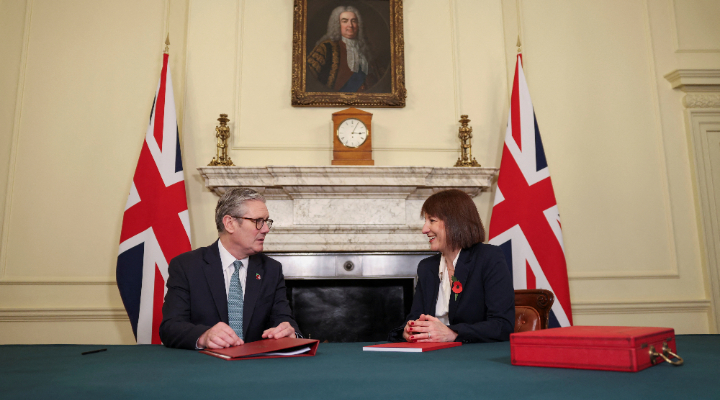 Keir Starmer &amp; Rachel Reeves sit in the UK Cabinet Room ahead of the 2024 Budget, the first led by a Labour government in 14 years