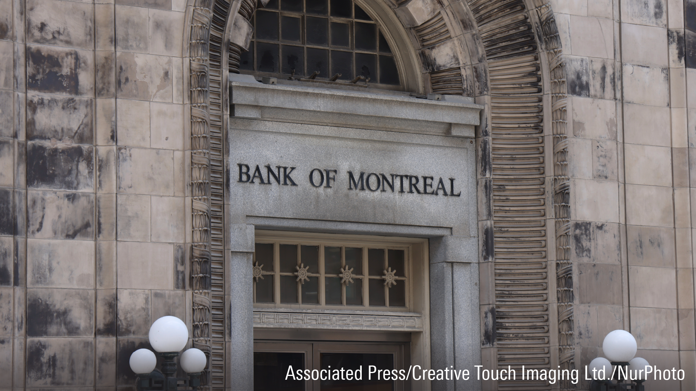 The Bank of Montreal (BMO) building is standing in downtown Toronto, Ontario, Canada