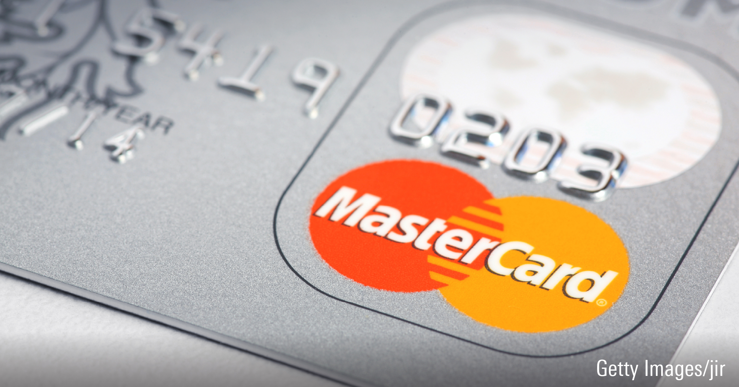 MasterCard Logo on credit card.