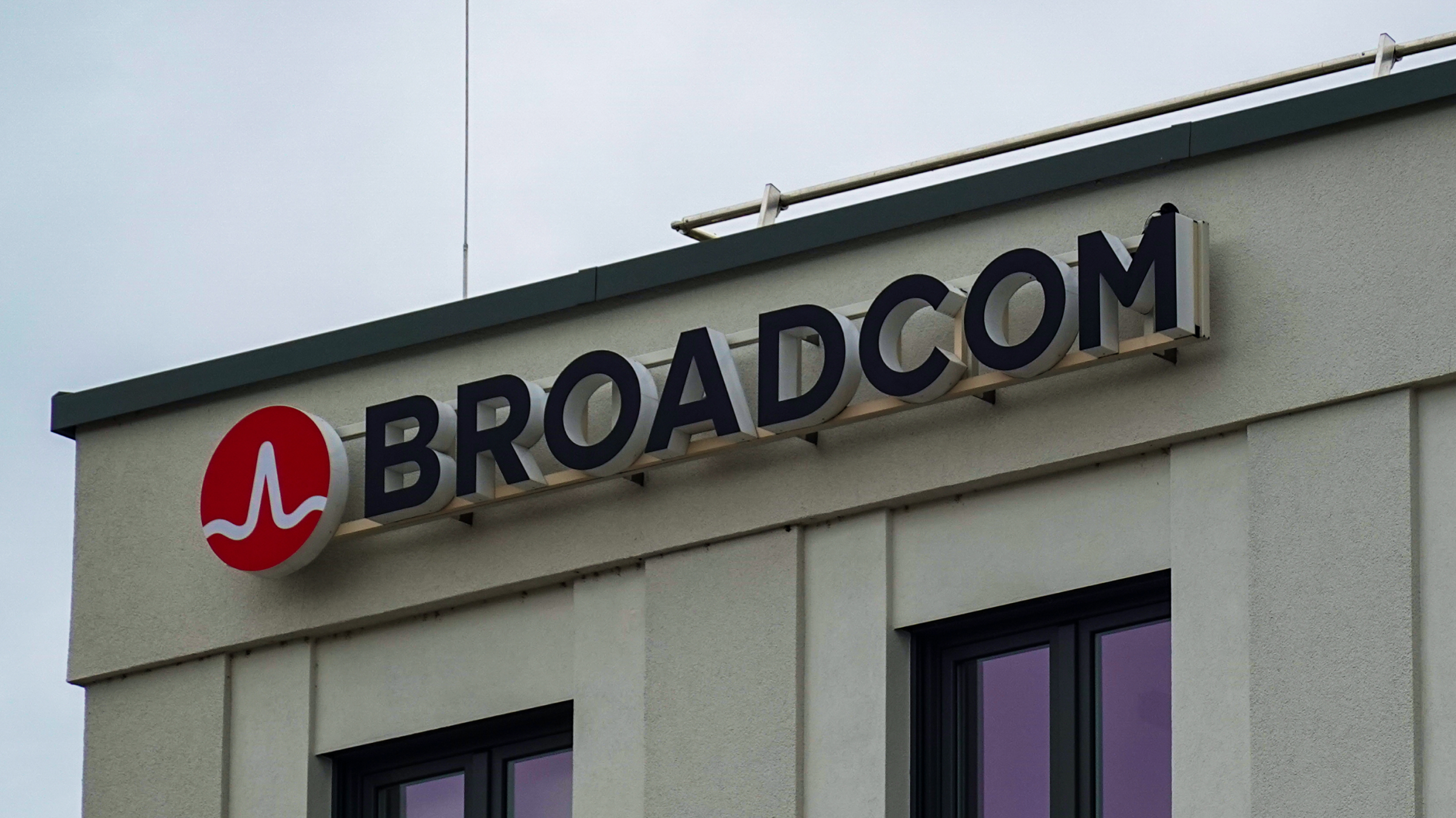 A general view of a Broadcom office building.