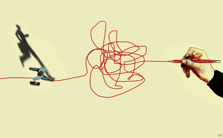 Illustration of trouble ahead