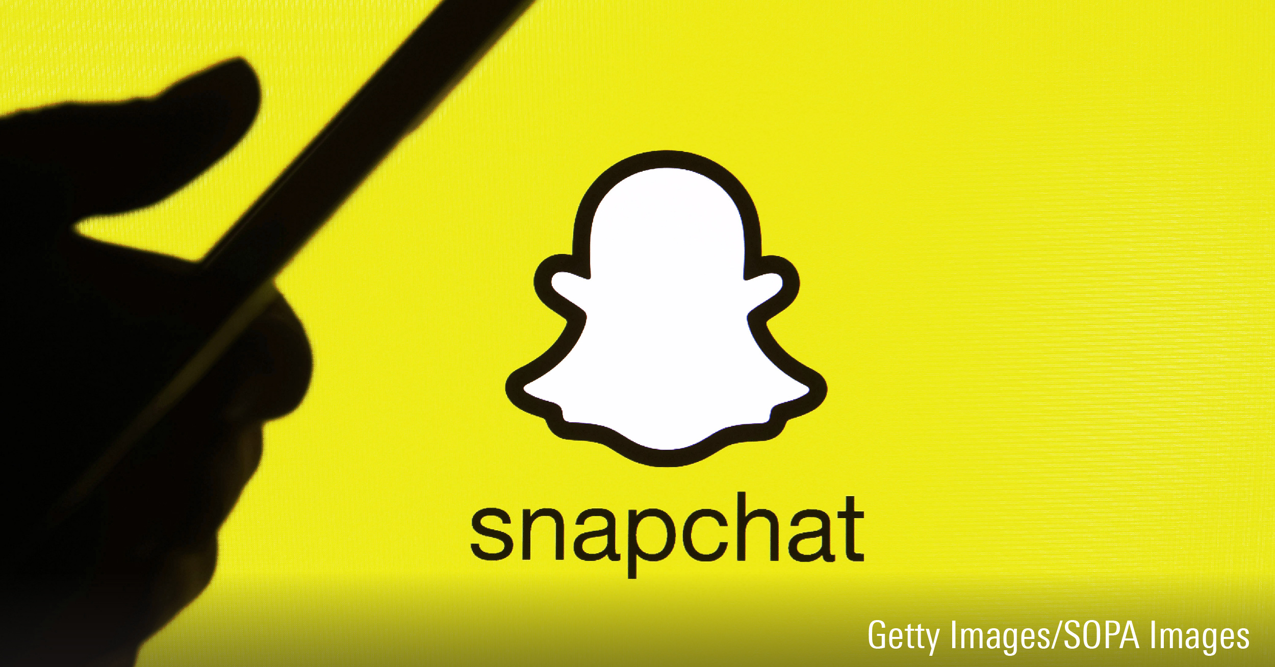This illustration picture shows the Snapchat logo.