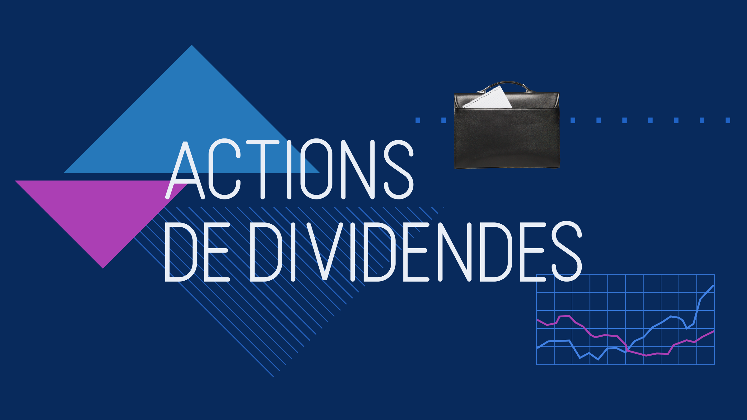 Collage illustration with the text "Dividend Funds" at the center and a portfolio and graphical elements in the background.