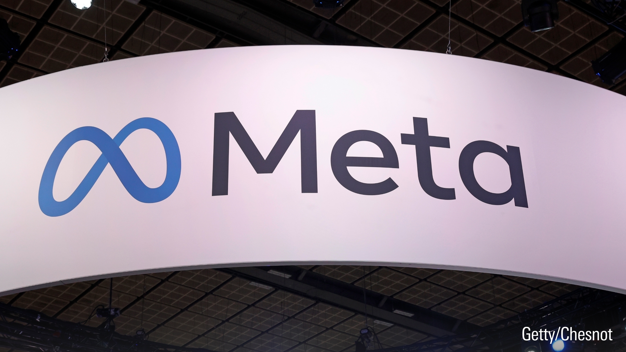 El logotipo Meta se exhibe durante la feria Viva Technology.
