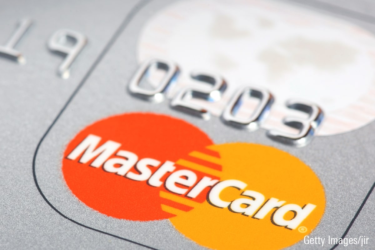 Image of Mastercard credit card.