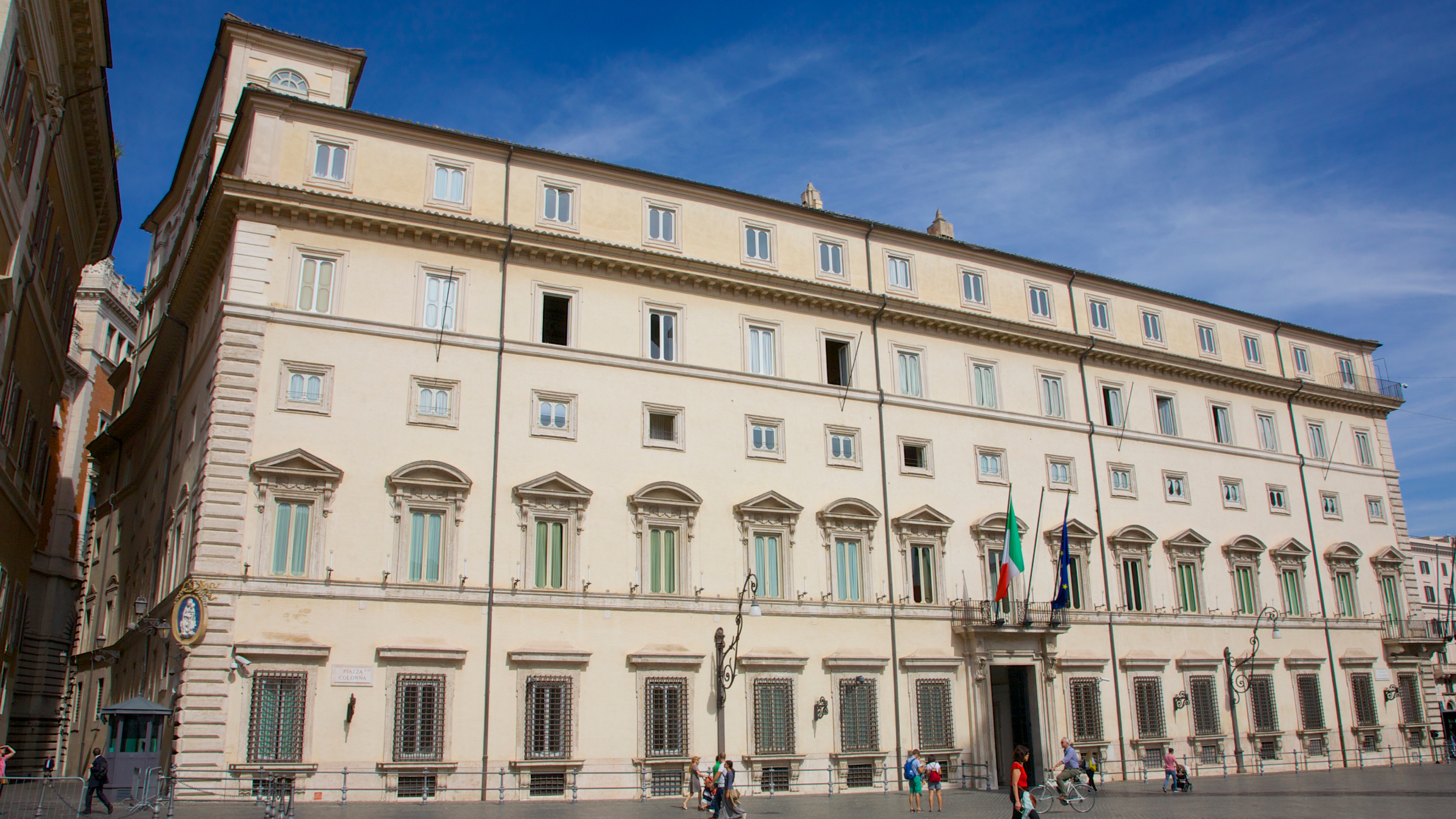 L'edificio di Palazzo Chigi a Roma, in Italia.