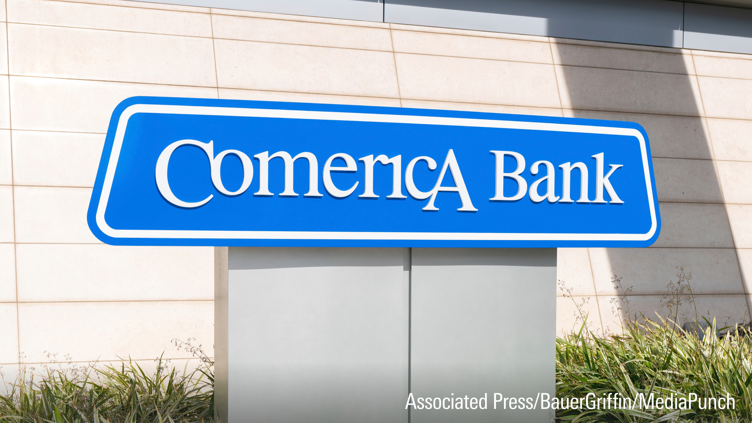 General views of the Comerica Bank offices in Century City.