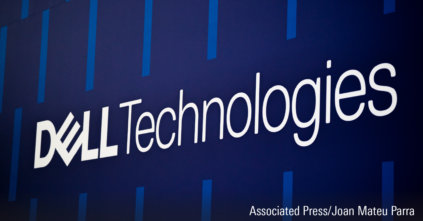 Dell logo in the Mobile World Congress 2023 in Barcelona, Spain, on Thursday, March 2, 2023.