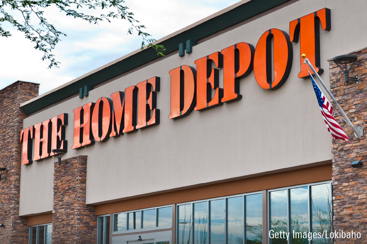 Exterior of a Home Depot store