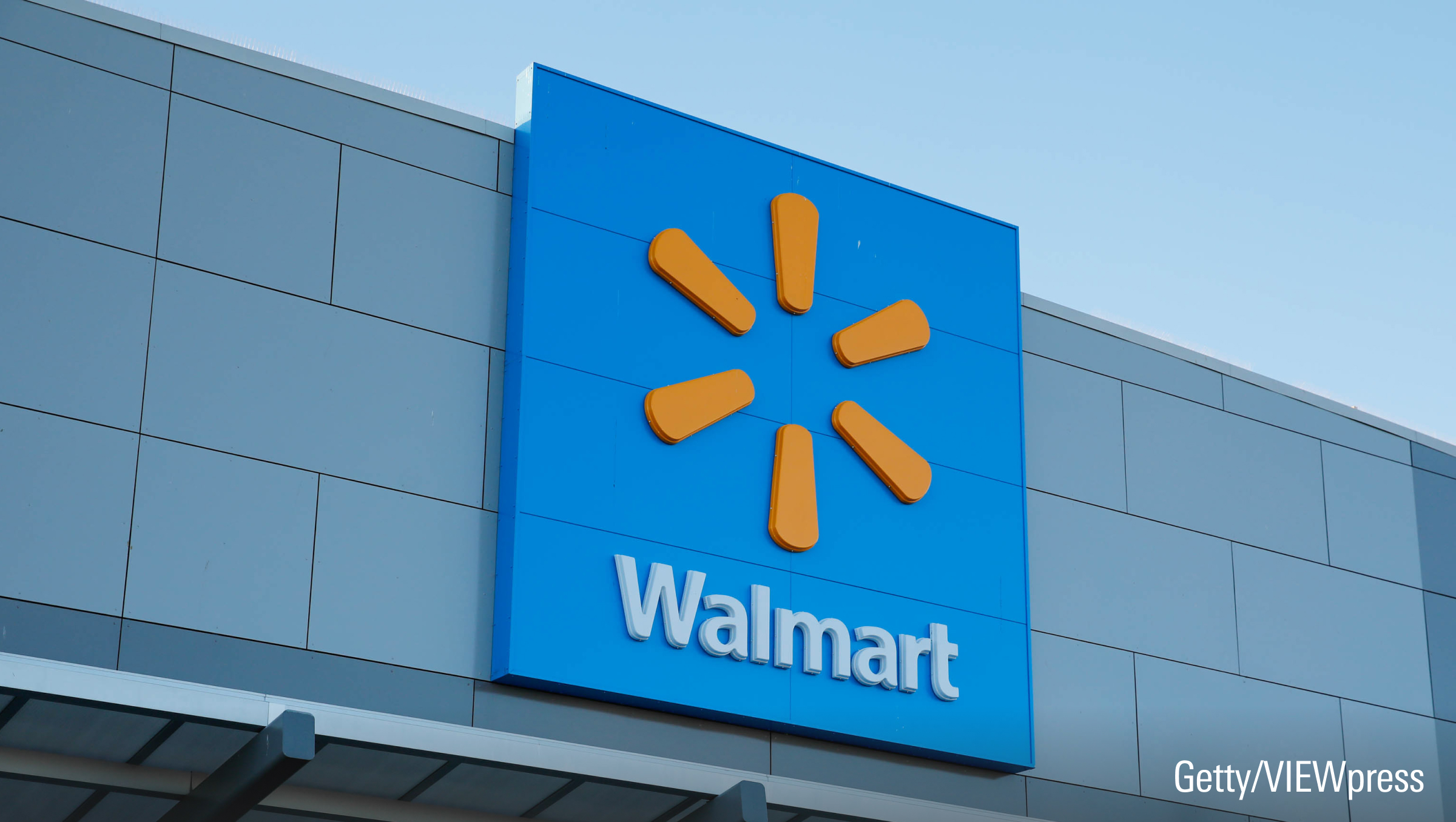 Exterior view from a Walmart store.