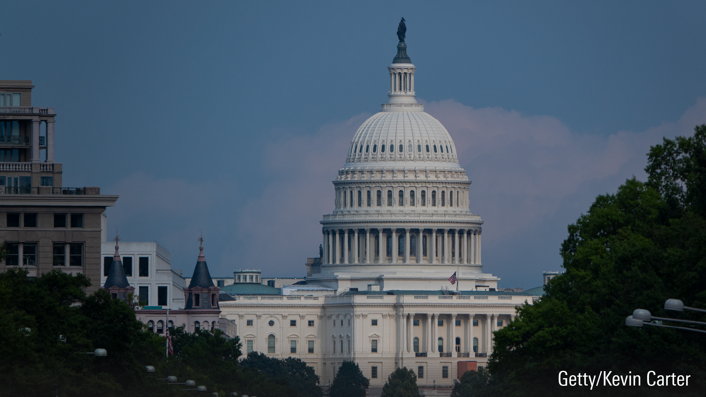 The U.S. Capitol Building is seen down Pennsylvania Ave. on August 26, 2024, in Washington, DC.