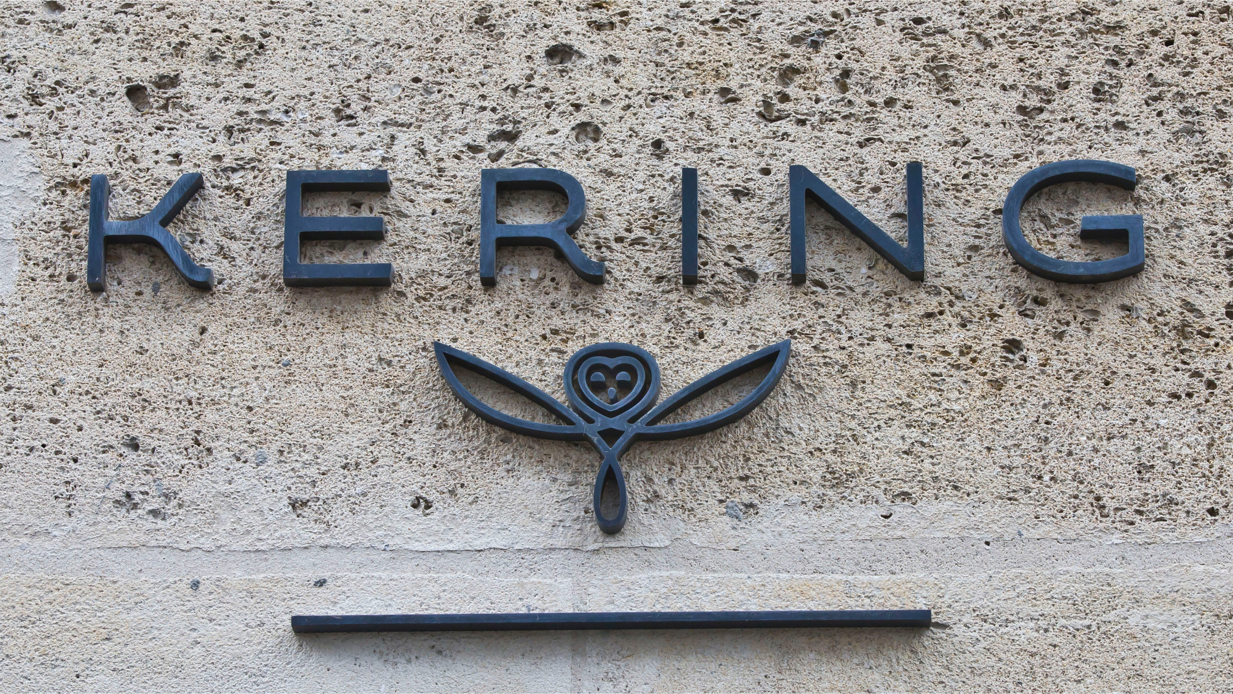 The logo of French luxury group Kering.
