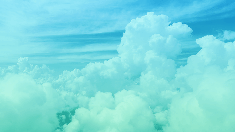 Photograph of clouds with a blue filter