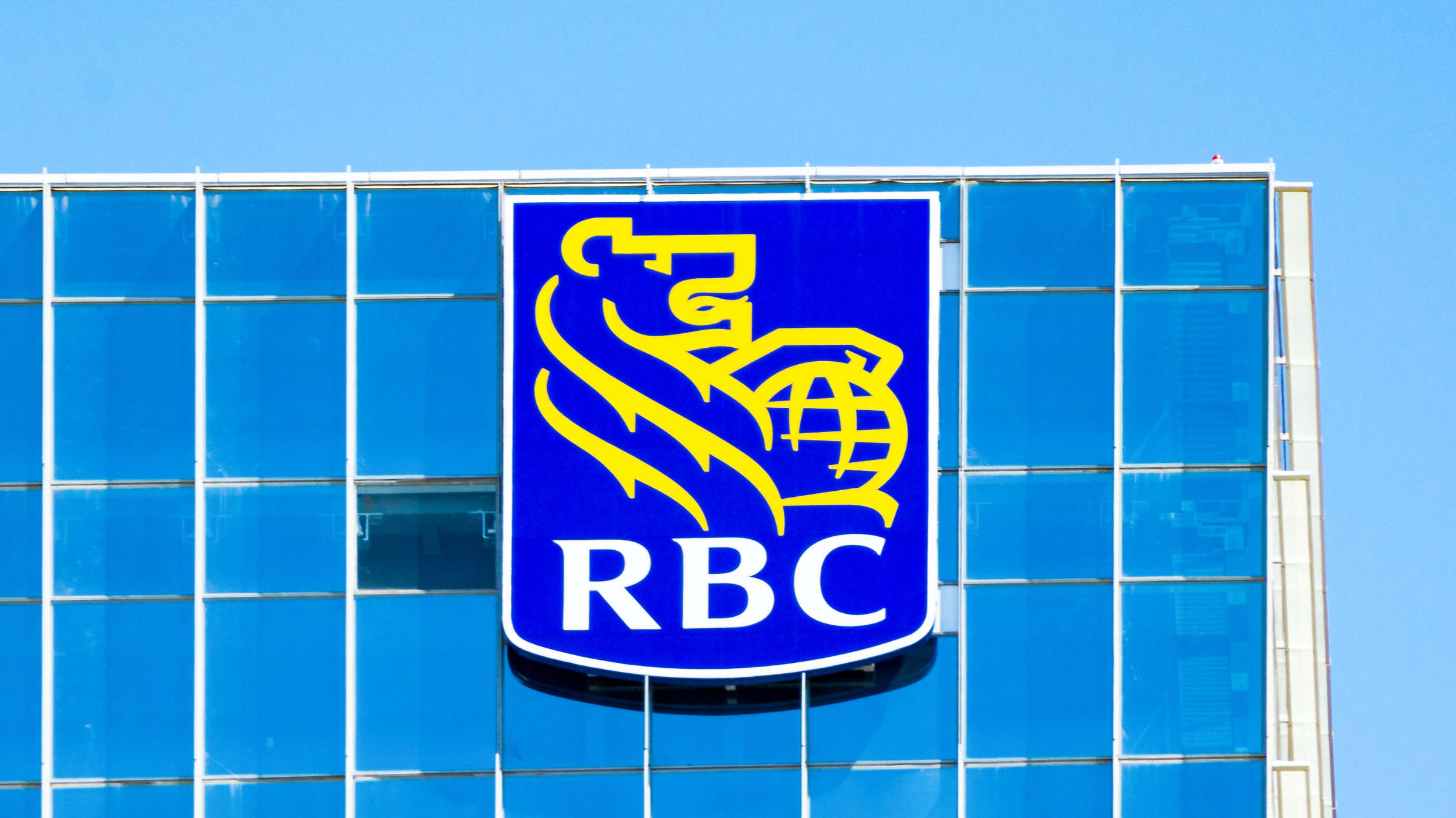 Royal Bank logo on a building.