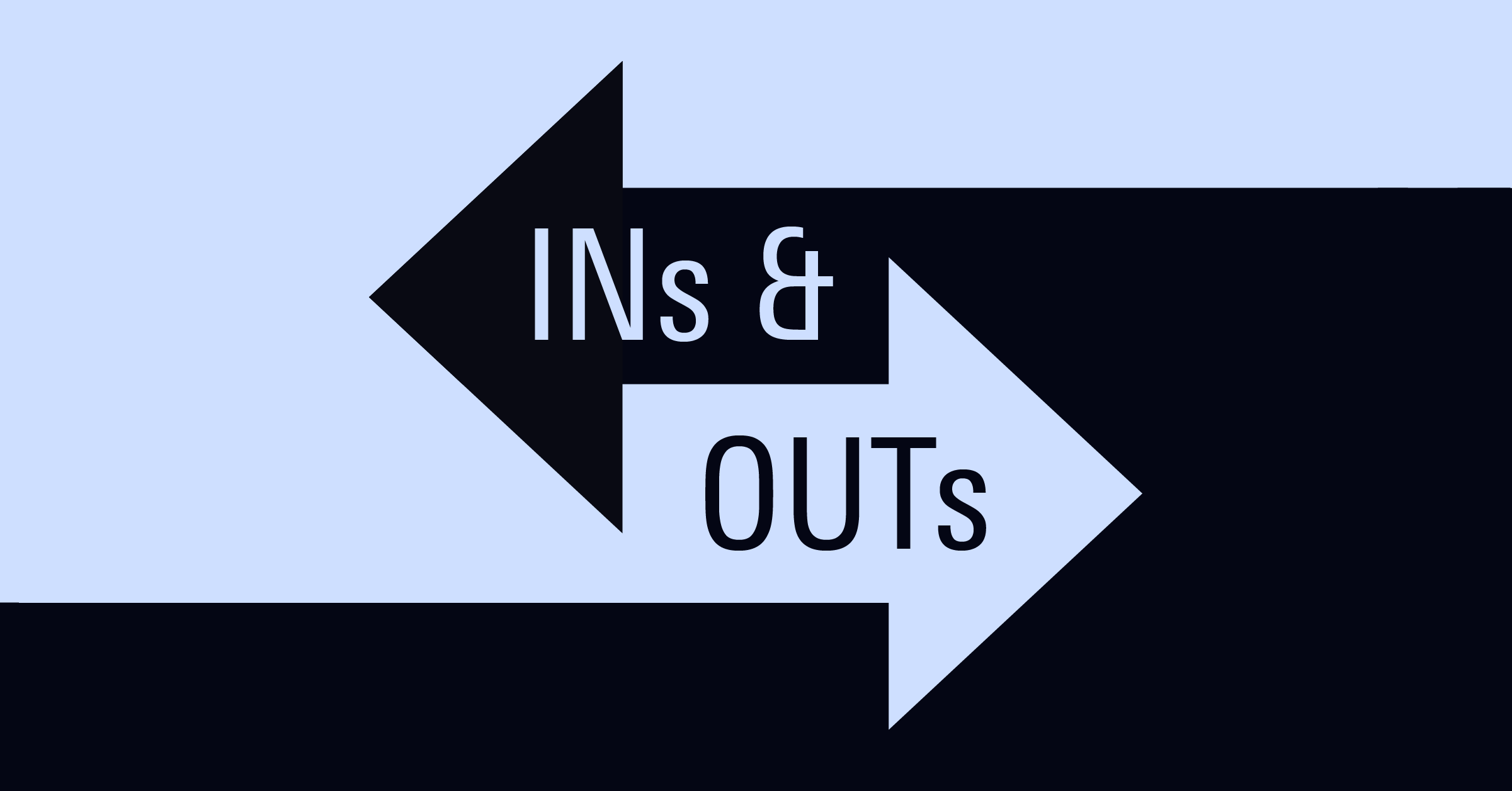 Two arrows: 'Ins' arrow pointing left, 'Outs' arrow pointing right