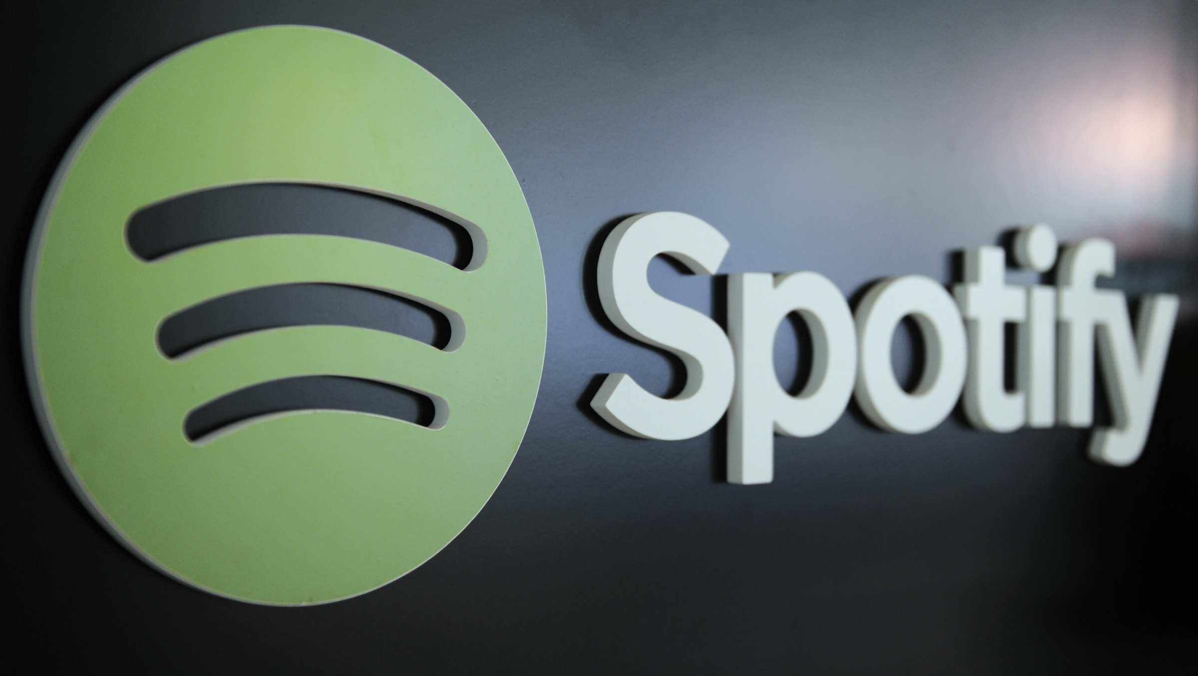The logo of the music streaming service Spotify.