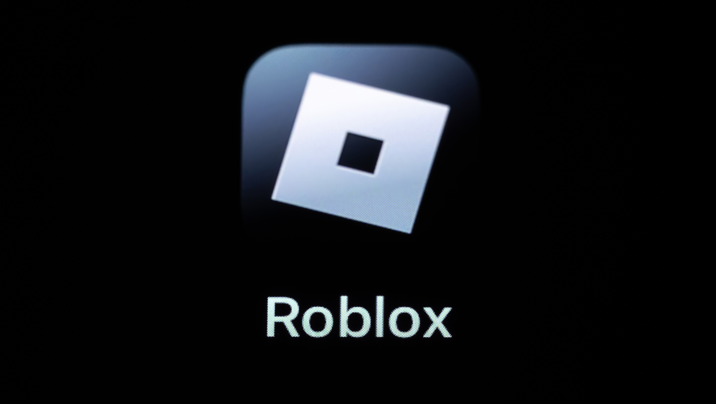 The application app of the online gaming platform Roblox can be seen on the display of an iPhone.