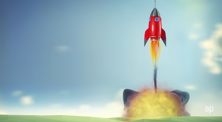 rocket taking off