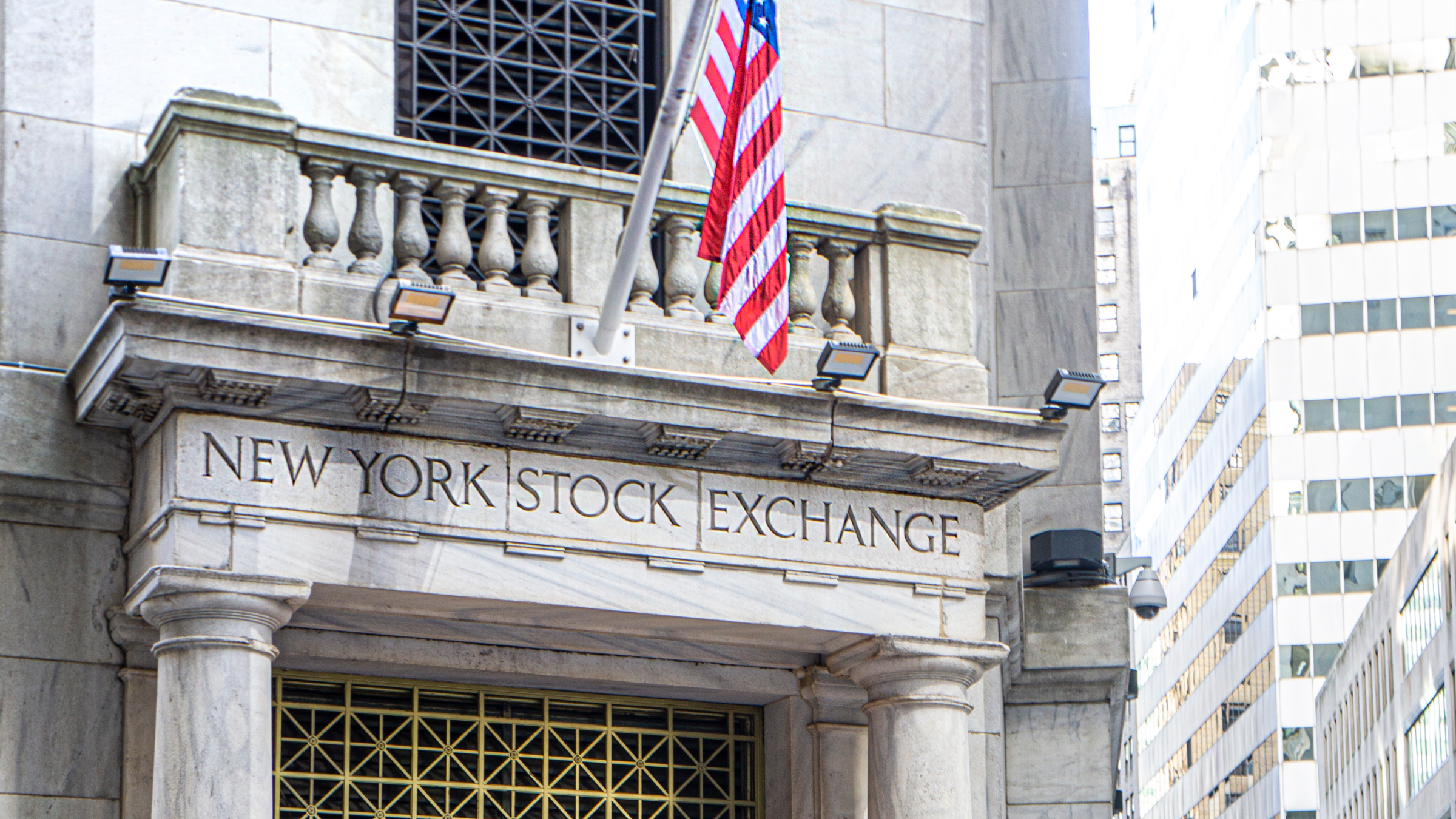 Exterior of the New York Stock Exchange.