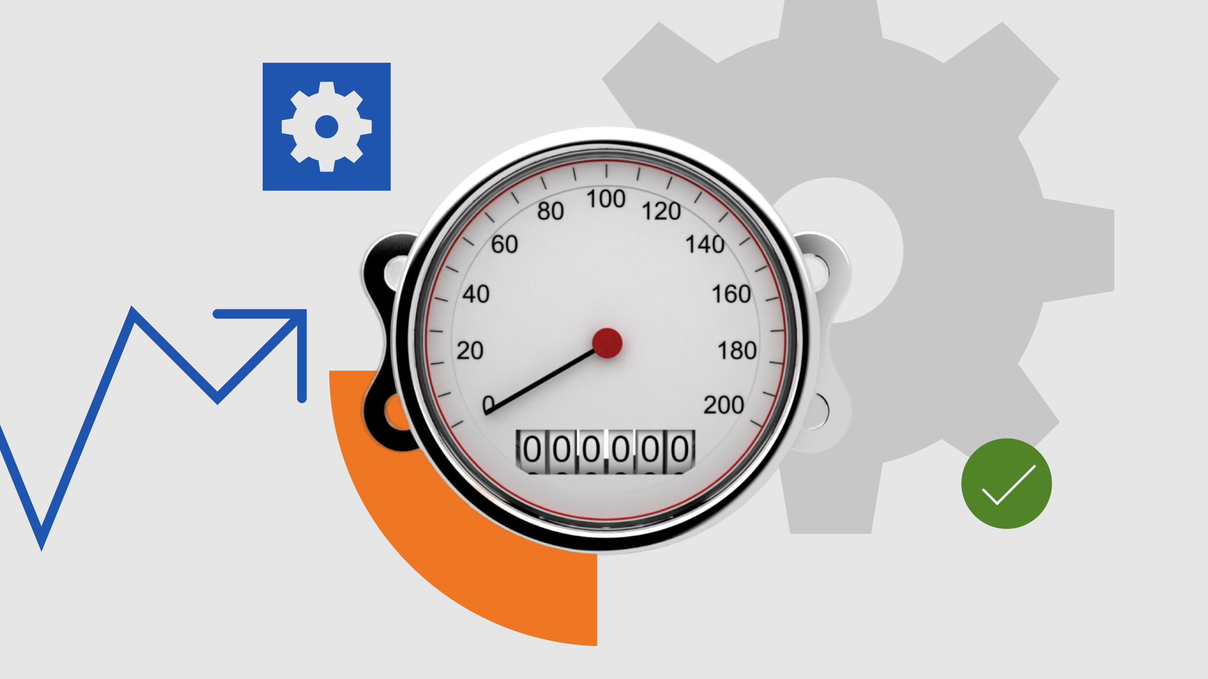 Illustration de collage pour le secteur industriel avec un compteur de vitesse.