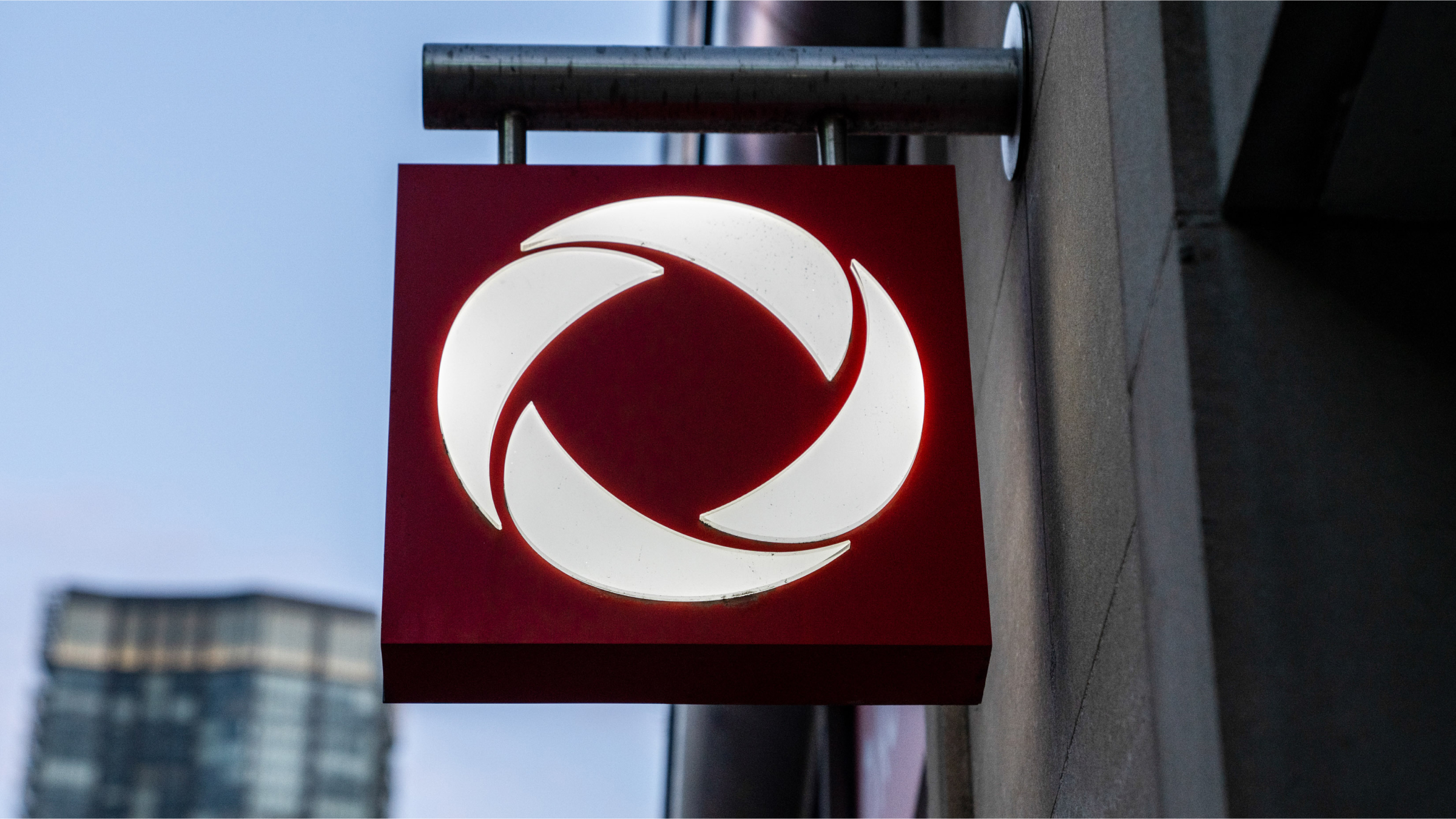 A Rogers Communications sign seen in front of one of their downtown offices.