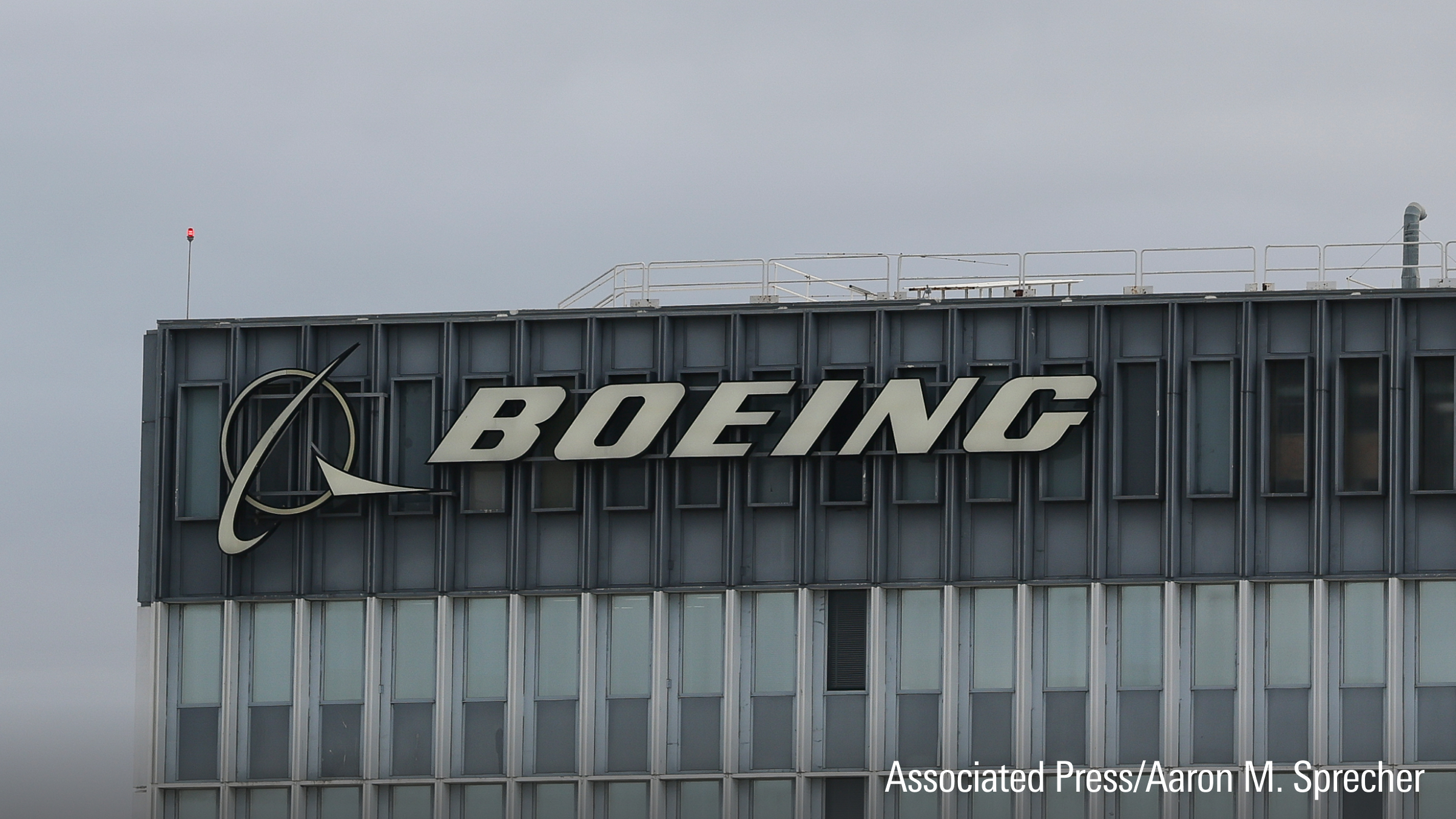 The Boeing logo on the building&apos;s exteior, Tuesday, Nov. 26, 2024, in El Segundo, California.