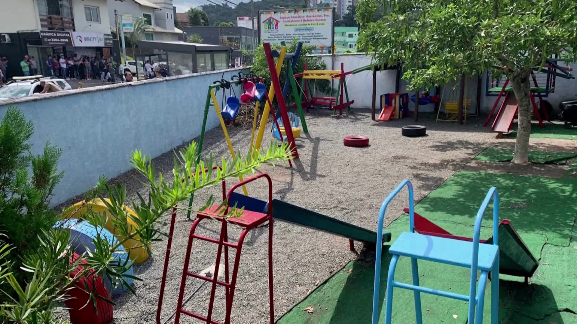 Veja vídeo do interior da creche atacada em Blumenau (SC)