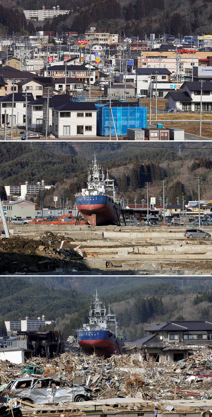 SUMURAI BLUE 1392日の軌跡 2010-2014 Japão: fotos mostram antes e depois de áreas destruídas pelo